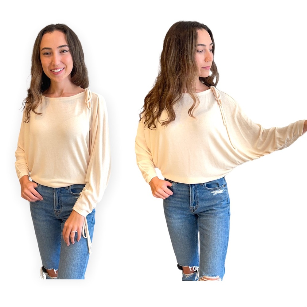 NWOT Cream Bateau Neckline Sweater